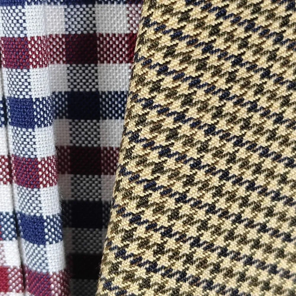 Nautica Men's Sport Coat Blazer‎ Three Button Brown Black Olive Houndstooth 44L
